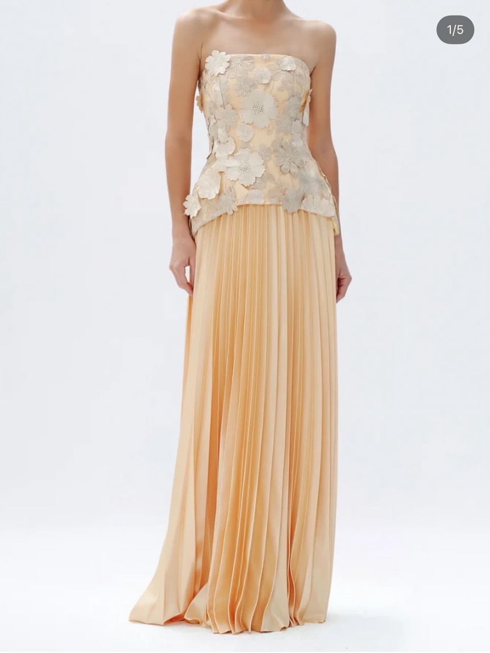 Justin Tong gold gown